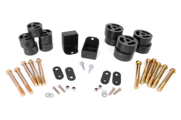 Rough Country - Rough Country Body Lift Kit 1.25 in. Lift Incl. Body Spacers Radiator Shroud Relocation Brkts. Front Core Support Brkts. Grade 8 Hardware - RC608 - Image 1