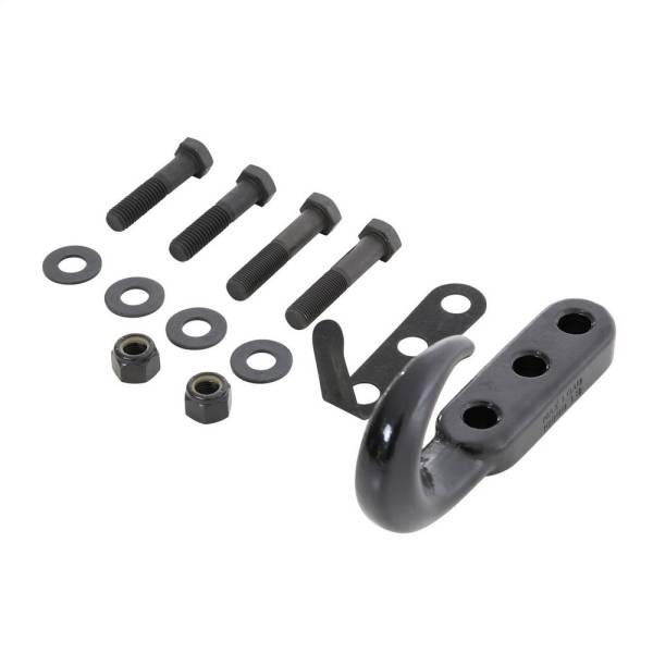 Smittybilt - Smittybilt Tow Hook Kit Incl. Tow Hook Clip 2 Nuts Bolts Black No Drill Installation Front - 7605 - Image 1