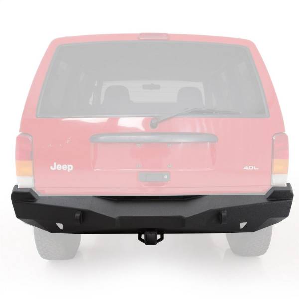 Smittybilt - Smittybilt XRC Rear Bumper Textured Black Incl. Two Light Tabs[Up to 9 in. Lights] Winch Plate[Up to 10000 lb. Winch] Hitch - 76850 - Image 1
