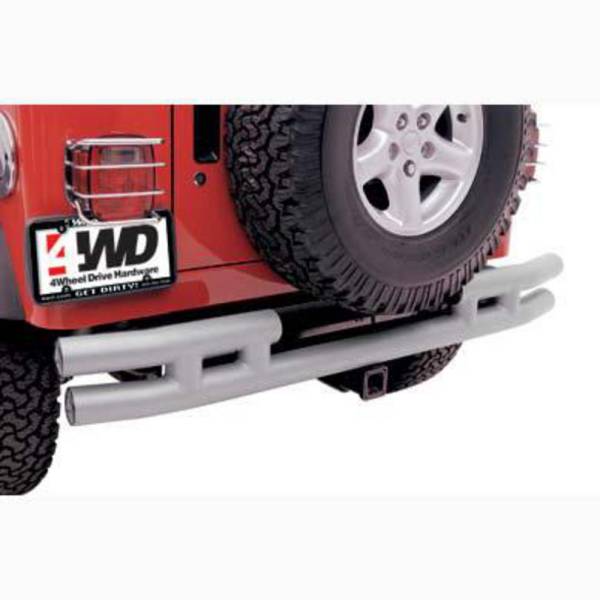 Smittybilt - Smittybilt Rear Bumper w/Hitch Black Texture No Drill Installation - JB44-RHT - Image 1