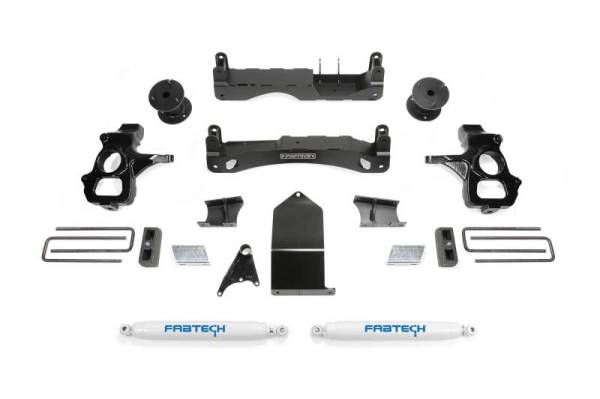 Fabtech - Fabtech 4" BASIC SYS W/ PERF SHKS 14-18 GM C/K1500 P/U W/ OE ALM OR STMP STL UCA K1119 - Image 1