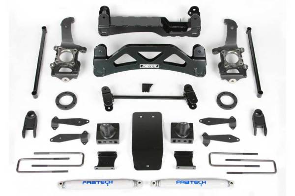 Fabtech - Fabtech 6" BASIC SYS W/FRT SHK EXTNS & PERF RR SHKS 04-08 FORD F150 4WD V8 ONLY K2116 - Image 1