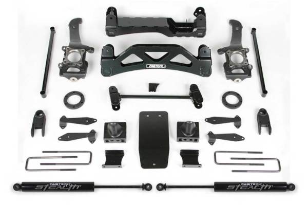 Fabtech - Fabtech 6" BASIC SYS W/FRT SHK EXTNS & STEALTH RR 04-08 FORD F150 4WD V8 ONLY K2116M - Image 1