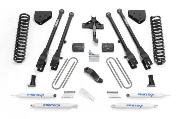 Fabtech - Fabtech 6" 4LINK SYS W/COILS & PERF SHKS 2011-13 FORD F450/550 4WD 10 LUG K2157 - Image 1