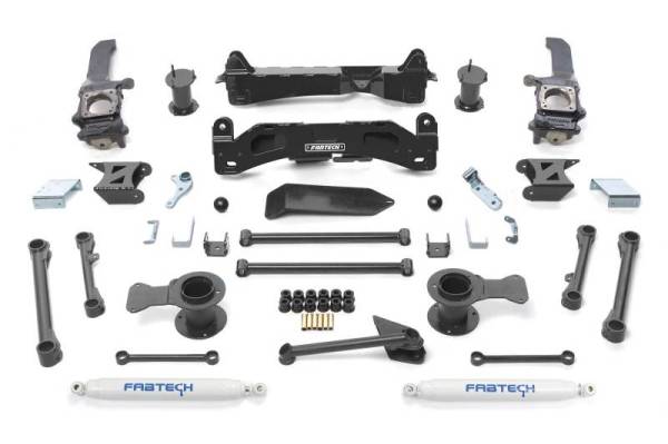 Fabtech - Fabtech 6" BASIC SYS W/PERF SHKS 2010-13 TOYOTA FJ 4WD K7024 - Image 1