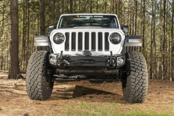 Rugged Ridge - Rugged Ridge Arcus Front Bumper, w/ Winch Tray & Tow Hooks, 18-21 Jeep JL/JT 11549.04 - Image 1