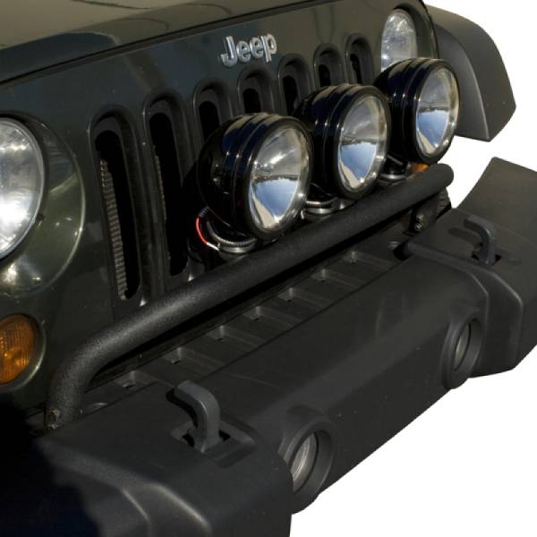 Rugged Ridge - Rugged Ridge Light Bar, Bumper Mounted, Textured Black; 07-18 Jeep Wrangler JK 11232.20 - Image 1