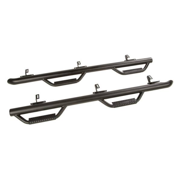 Rugged Ridge - Rugged Ridge Spartan Nerf Bar Kit, Textured Black; 07-18 Jeep Wrangler JKU, 4 Door 11596.02 - Image 1