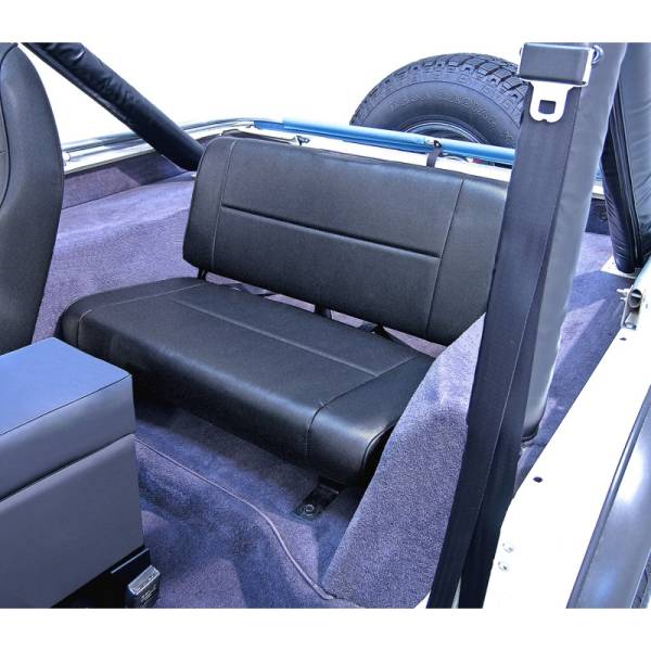 Rugged Ridge - Rugged Ridge Standard rear seat, black denim, 55-95 Jeep CJ and Wrangler 13461.15 - Image 1