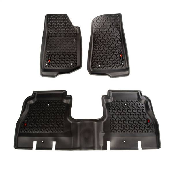 Rugged Ridge - Rugged Ridge Floor Liner, Front/Rear; Black, 2018-2020 Jeep Wrangler JL 4 Dr 12987.05 - Image 1