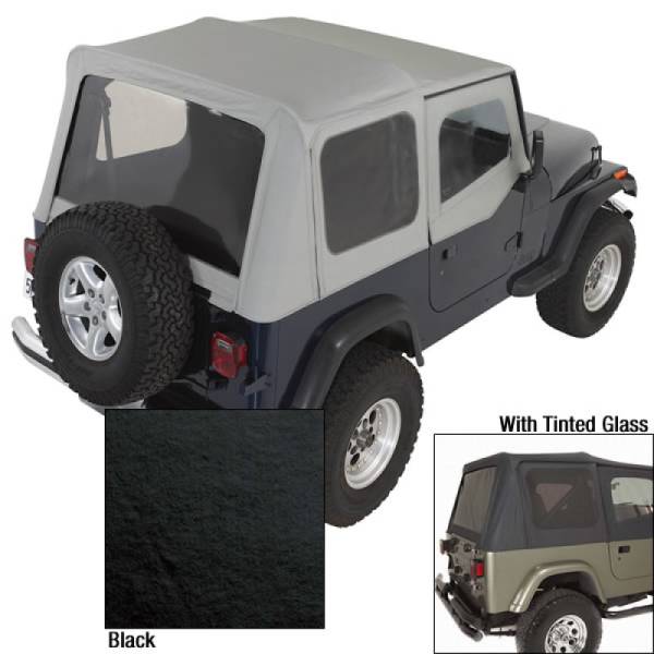 Rugged Ridge - Rugged Ridge Soft Top, Door Skins, Black, Tinted Windows; 88-95 Jeep Wrangler YJ 13702.15 - Image 1