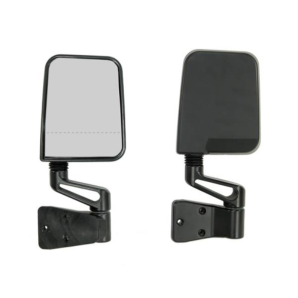 Rugged Ridge - Rugged Ridge Door Mirror Kit, Dual Focus, Black; 87-02 Jeep Wrangler YJ/TJ 11017.01 - Image 1