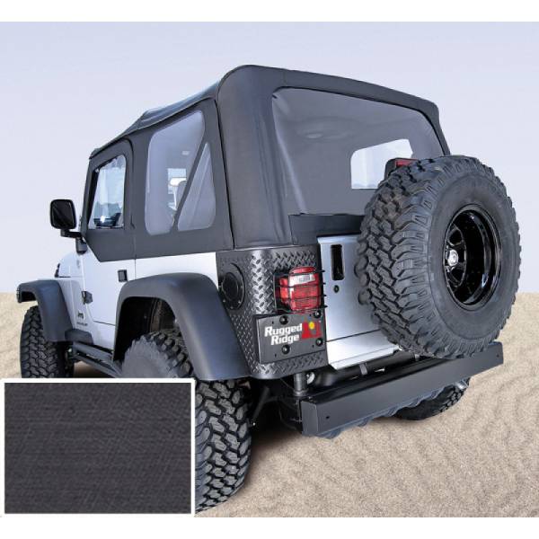 Rugged Ridge - Rugged Ridge Soft Top, Door Skins, Black, Clear Windows; 97-02 Jeep Wrangler TJ 13703.15 - Image 1