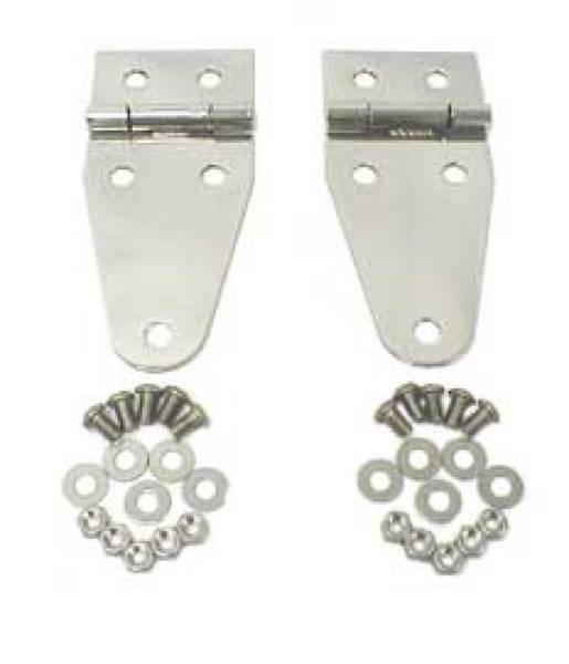 Rugged Ridge - Rugged Ridge Hood Hinge, Stainless Steel; 76-95 Jeep CJ/Wrangler YJ 11111.01 - Image 1