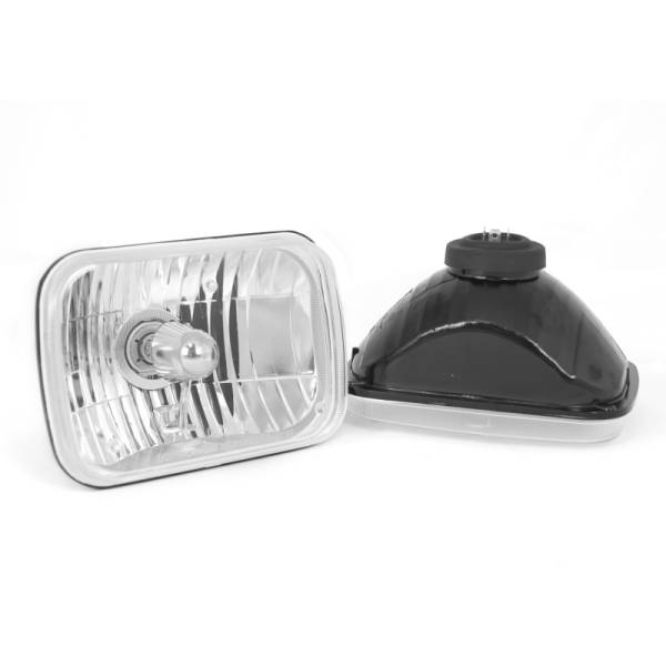 Rugged Ridge - Rugged Ridge Headlight Kit, Crystal H2, Rectangular; 65-06 Jeep CJ/Wrangler TJ 12402.82 - Image 1