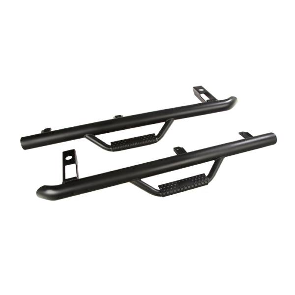 Rugged Ridge - Rugged Ridge Spartan Nerf Bar Kit, Textured Black; 97-06 Jeep Wrangler TJ 11596.11 - Image 1