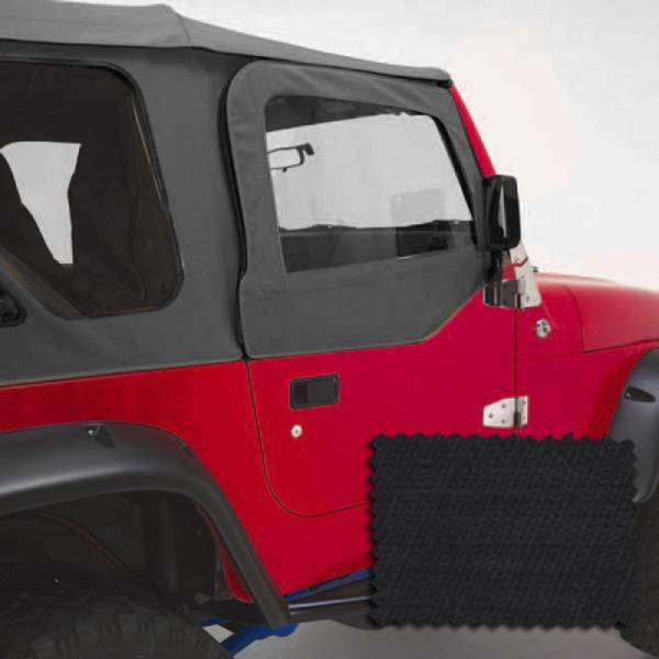 Rugged Ridge - Rugged Ridge Door Kit, Upper, Black Diamond; 97-06 Jeep Wrangler TJ 13714.35 - Image 1