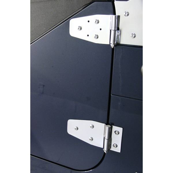 Rugged Ridge - Rugged Ridge Door Hinge Kit, Stainless Steel; 94-95 Jeep Wrangler YJ 11113.03 - Image 1