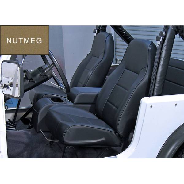 Rugged Ridge - Rugged Ridge Seat, High-Back, Front, No-Recline, Nutmeg; 76-02 CJ/Wrangler YJ/TJ 13401.07 - Image 1