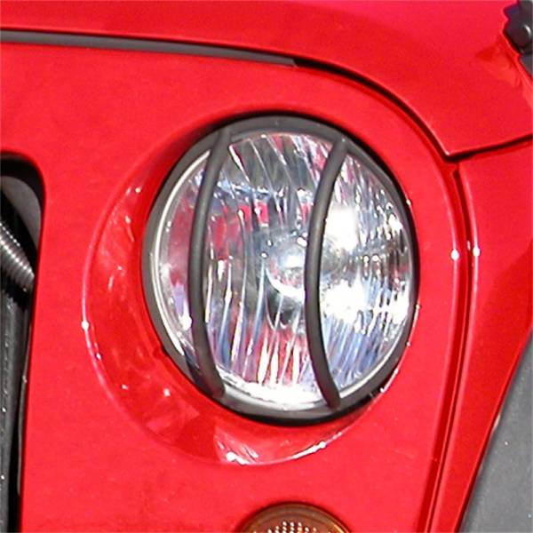 Rugged Ridge - Rugged Ridge Euro Guard Kit, Headlight, Black; 07-18 Jeep Wrangler JK/JKU 11230.03 - Image 1