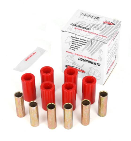 Rugged Ridge - Rugged Ridge Suspension Leaf Spring Bushing Kit, Red; 55-75 Jeep CJ5/CJ6 18364.01 - Image 1