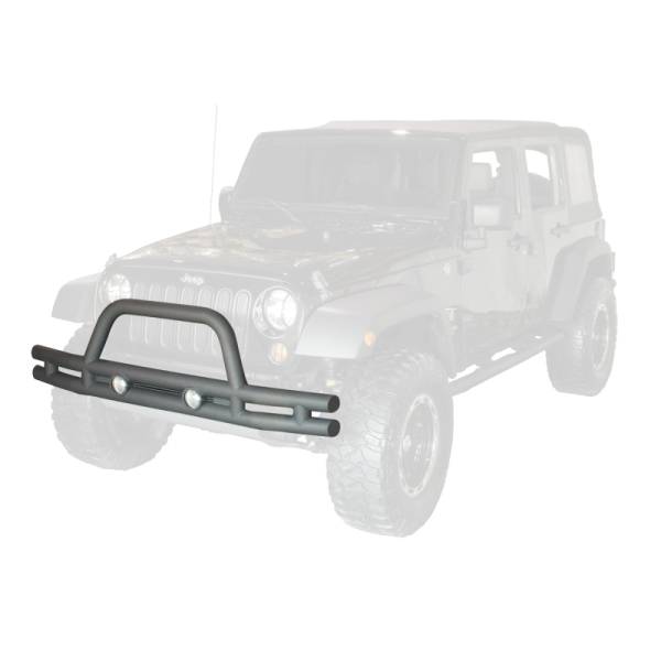 Rugged Ridge - Rugged Ridge Double Tube Bumper, Front, 3 Inch; 07-18 Jeep Wrangler JK 11561.10 - Image 1