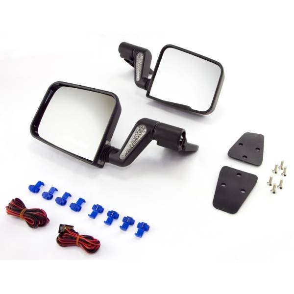 Rugged Ridge - Rugged Ridge Door Mirror Kit, Heated, Black; 87-02 Jeep Wrangler YJ/TJ 11002.20 - Image 1