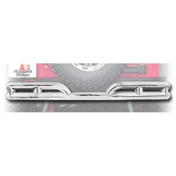 Rugged Ridge - Rugged Ridge Double Tube Bumper, Rear, 3 Inch; 07-18 Jeep Wrangler JK 11573.10 - Image 1