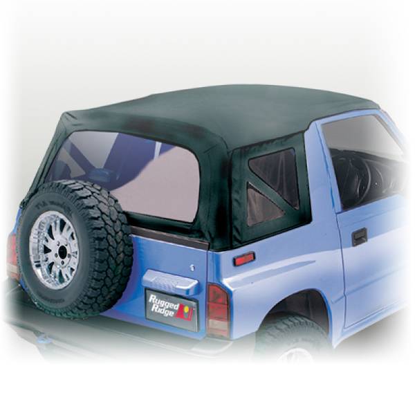 Rugged Ridge - Rugged Ridge Soft Top, Black Denim, Clear Windows; 88-94 Suzuki Sidekicks 53702.15 - Image 1