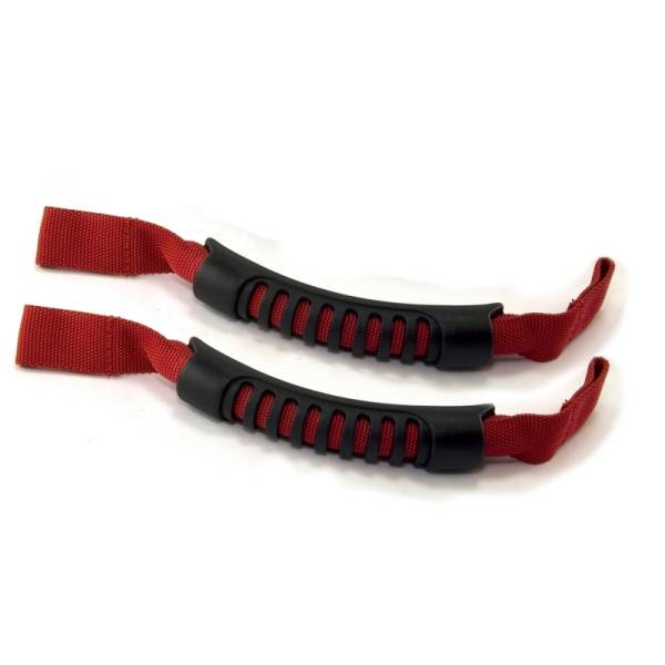 Rugged Ridge - Rugged Ridge Grab Handle Kit, Front, Headrest Mounted, Red; 07-21 Wrangler / 20-21 Gladiator 13305.11 - Image 1