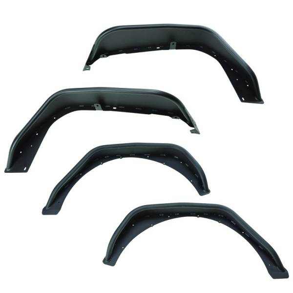 Rugged Ridge - Rugged Ridge HD Steel Tube Fenders, Full Set, Black; 18-21 Jeep Wrangler JL 11615.73 - Image 1