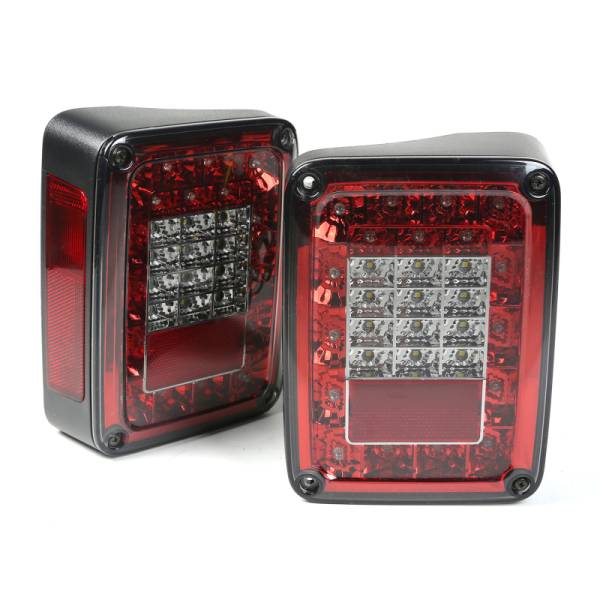 Rugged Ridge - Rugged Ridge Tail Light Kit, LED, Smoke; 07-18 Jeep Wrangler JK 12403.88 - Image 1