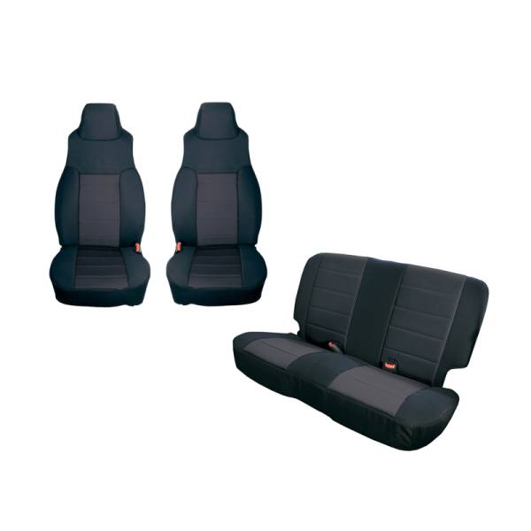 Rugged Ridge - Rugged Ridge Seat Cover Kit, Black; 91-95 Jeep Wrangler YJ 13291.01 - Image 1