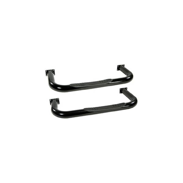 Rugged Ridge - Rugged Ridge Tube Side Step Kit, Round, 3 Inch, Black; 76-83 Jeep CJ5 11590.01 - Image 1