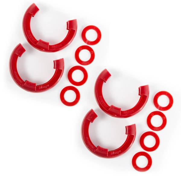 Rugged Ridge - Rugged Ridge D-Ring Isolator Kit, Red 2 Pair, 3/4 inch 11235.61 - Image 1