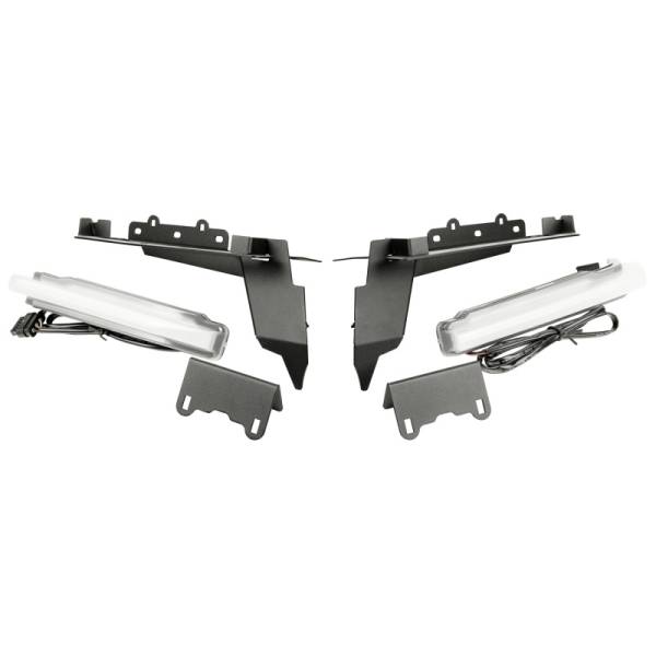 Rugged Ridge - Rugged Ridge Chop Brackets, w/DRL Set, Front; 18-21 Wrangler JL & 20-21 JT Rubicon 11640.96 - Image 1