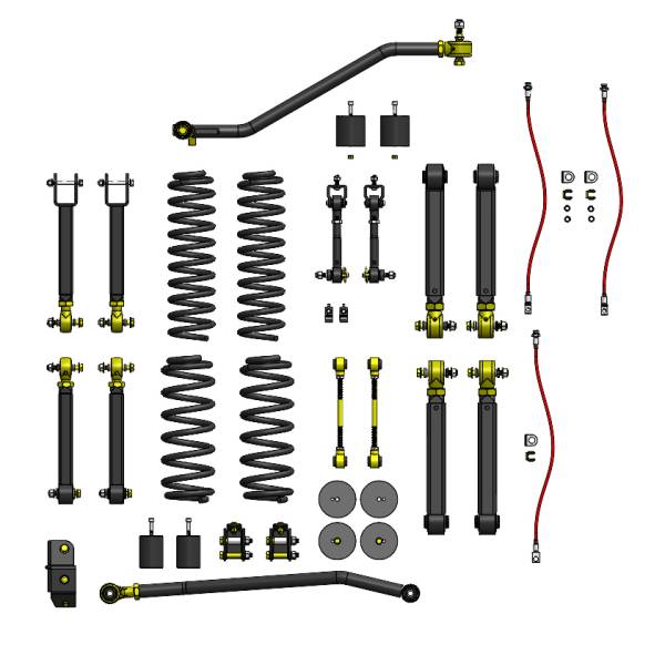 Clayton Off Road - Clayton Off Road Jeep Wrangler 4.0 Inch Premium Short Arm Lift Kit 1997-2006 TJ/LJ - COR-2905040 - Image 1