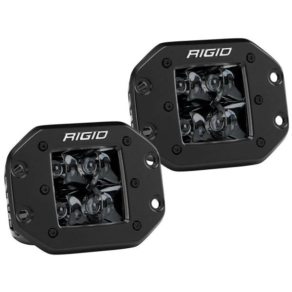 Rigid Industries - Rigid Industries Spot Flush Mount Midnight Pair D-Series Pro - 212213BLK - Image 1
