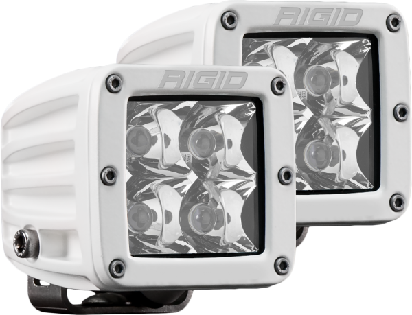 Rigid Industries - Rigid Industries Hybrid Spot Surface Mount White Housing Pair D-Series Pro - 602213 - Image 1