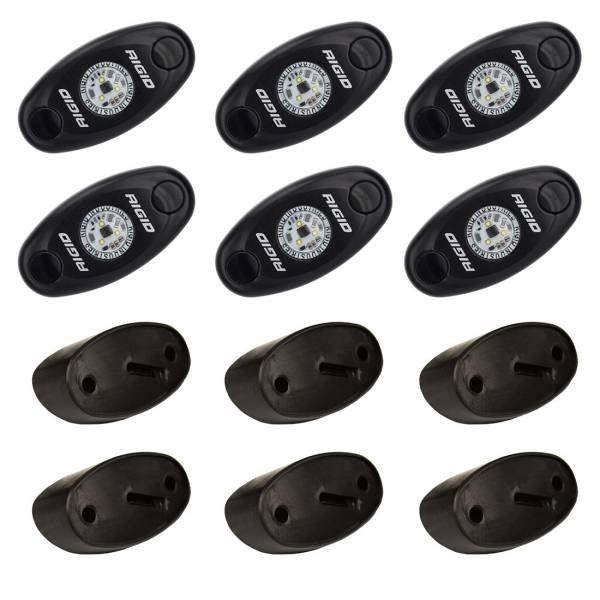 Rigid Industries - Rigid Industries Rock Light Kit Red Set of 6 Lights A-Series - 400263 - Image 1