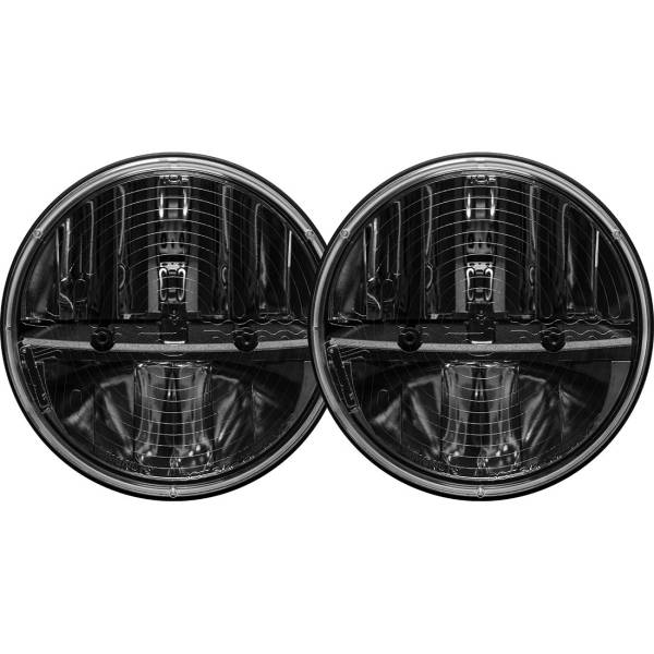 Rigid Industries - Rigid Industries 7 Inch Round Heated Headlight With Pwm Adaptor Pair - 55004 - Image 1