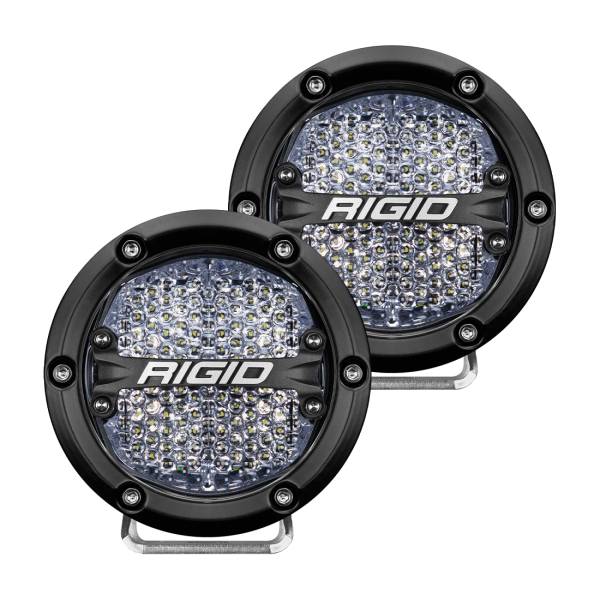 Rigid Industries - Rigid Industries 360-Series 4 Inch Led Off-Road Diffused White Backlight Pair - 36208 - Image 1