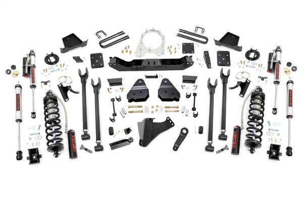 Rough Country - Rough Country Suspension Lift Kit w/Shocks 6 in. Lift Coilover Conversion For Diesel Models 4-Link Overloaded Vertex Coilover Shocks - 50857 - Image 1