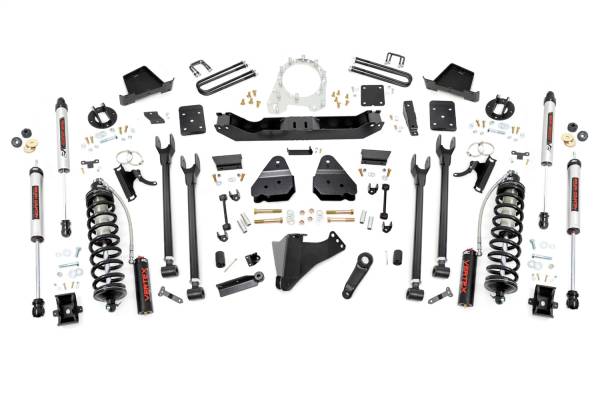 Rough Country - Rough Country Suspension Lift Kit w/Shocks 6 in. Lift 4-Link No Overloaded V2 Coilover Shocks - 52656 - Image 1