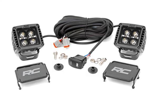 Rough Country - Rough Country LED Light Ditch Mount 2 in. Black Series White DRL - 71048 - Image 1