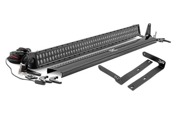 Rough Country - Rough Country LED Light Kit Incl. 50 in. Black Series Dual Row Led Wiring Harness On/Off Switch Mounting Brackets Snap-On Cover - 98003 - Image 1