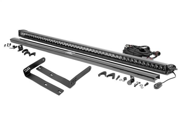 Rough Country - Rough Country LED Light Kit Incl. 50 in. Black Series Sainglel Row Led Wiring Harness On/Off Switch Mounting Brackets Snap-On Cover - 98008 - Image 1