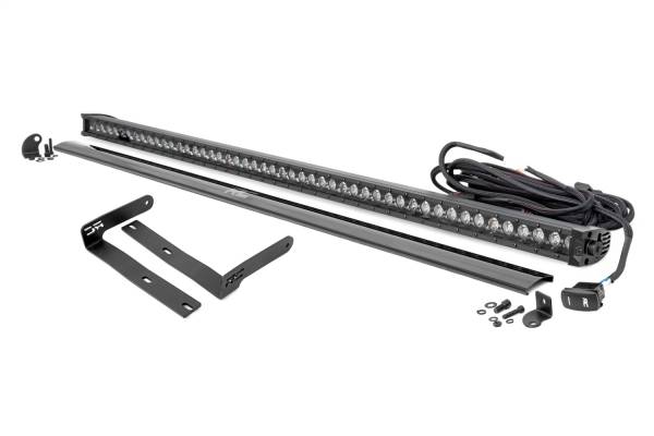 Rough Country - Rough Country LED Light Kit Incl. 50 in. Black Series Single Row Led Wiring Harness On/Off Switch Mounting Brackets Snap-On Cover w/White DRL - 98009 - Image 1