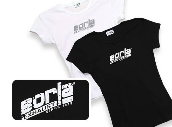 Borla - Borla Women's Distressed White Scoop Neck T-Shirt - Medium 21269 - Image 1