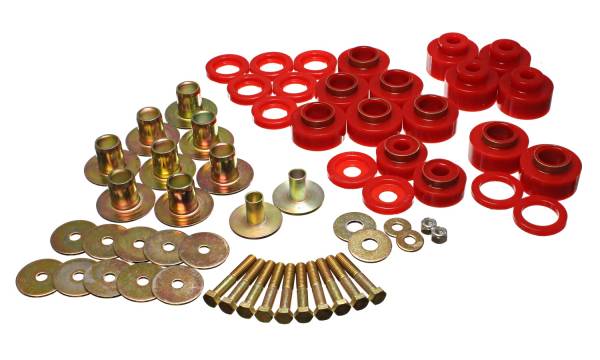 Energy Suspension - Energy Suspension BODY MOUNT SET WITH HARDWARE 3.4170R - Image 1